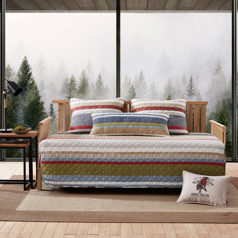 Eddie Bauer Daybed Set 4 Piece Cotton Bedding Set All Season Lodge Home Dcor Salmon Ladder Multi Daybed