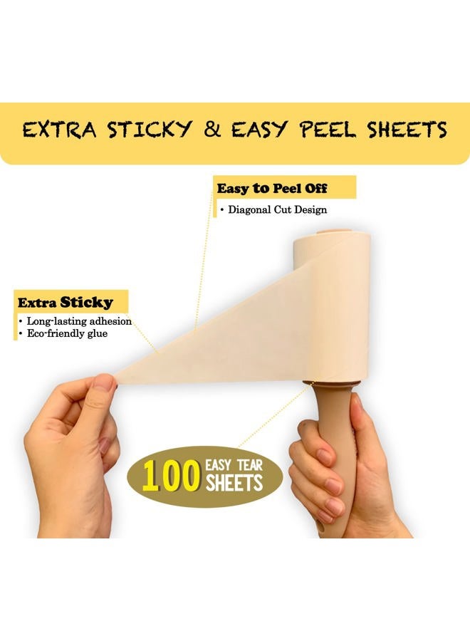 HapChron Extra Sticky Lint Roller Refills Only, Total 600 Easy Tear Sheets, Fits Most 3.9"-4" Standard Size Lint Roller with Inner Diameter at 1.5", Works Great On Pet Hair - Image 2
