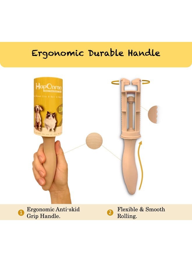 HapChron Extra Sticky Lint Roller Refills Only, Total 600 Easy Tear Sheets, Fits Most 3.9"-4" Standard Size Lint Roller with Inner Diameter at 1.5", Works Great On Pet Hair - Image 3