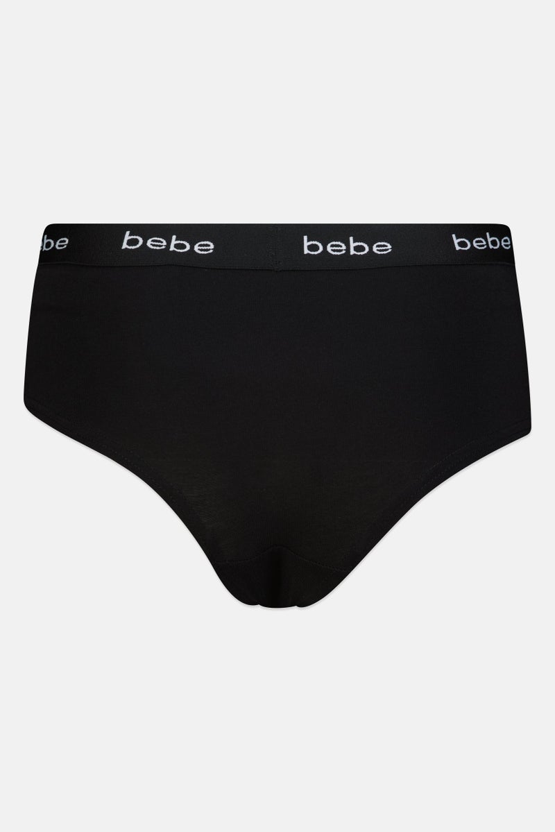 bebe Women 3 Pieces Brand Logo Booty Panties, Multicolor - Image 5
