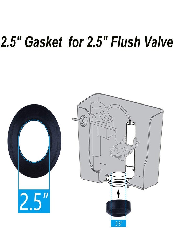 Hibbent Universal Toilet Tank To Bowl Gaskets with 3 Sets Brass Hardware Kits Fits Most 2-Inch 2.5-Inch flush valve opening 2-Piece Toilet Tanks - Image 5