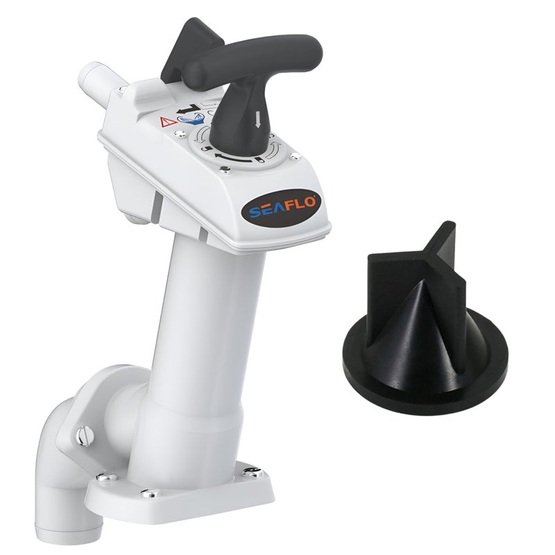 SEAFLO Manual Toilet Pump Flush Handle Kit Compatible with SEAFLO and JABSCO Marine Toilets Twist n Lock Safety Pump Assembly for Marine Toilets - Image 2