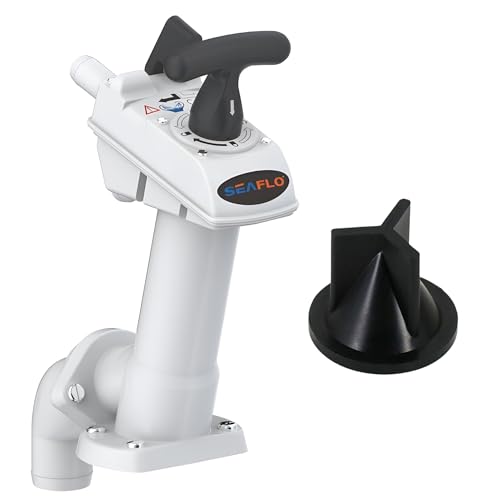 SEAFLO Manual Toilet Pump Flush Handle Kit Compatible with SEAFLO and JABSCO Marine Toilets Twist n Lock Safety Pump Assembly for Marine Toilets - Image 1