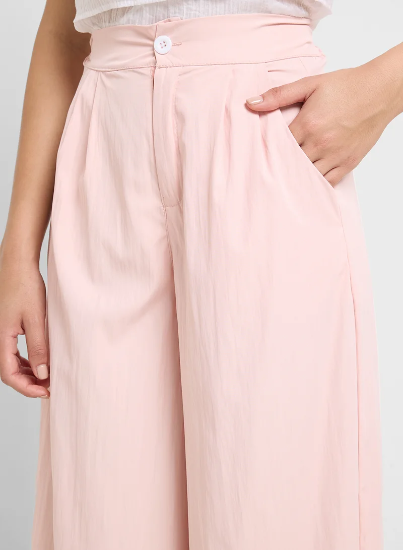 Ginger Pleated Wide Leg Culottes