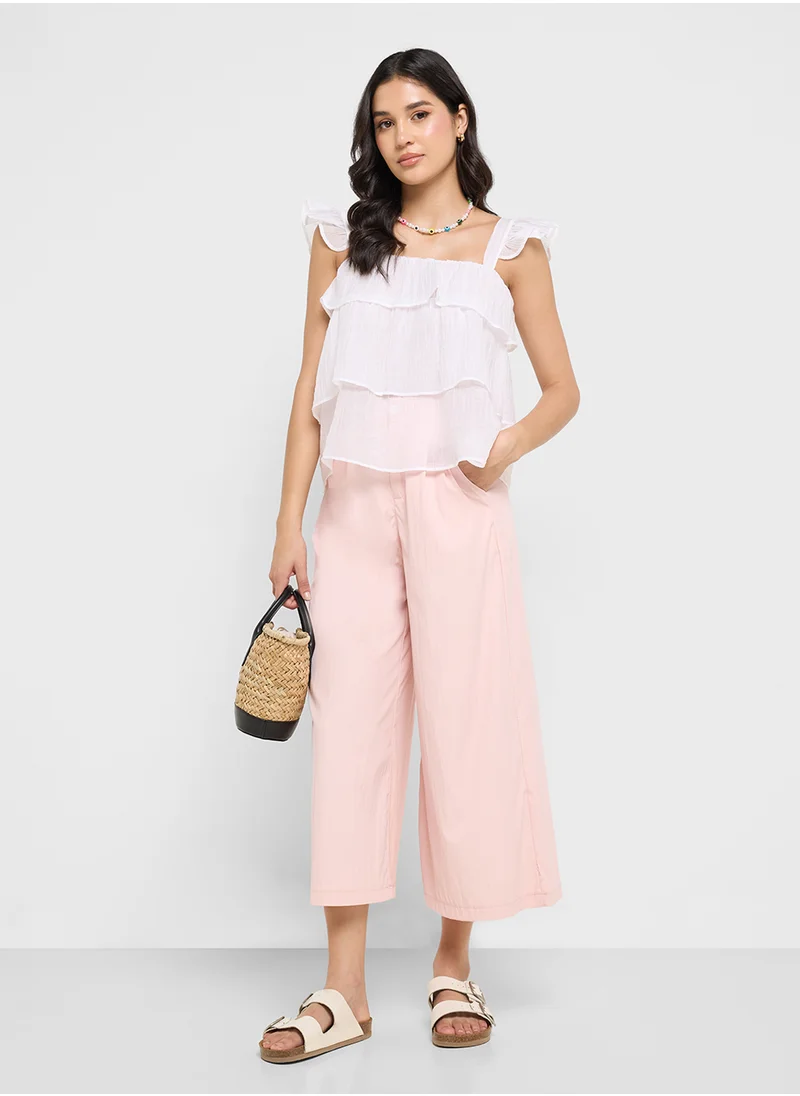 Ginger Pleated Wide Leg Culottes