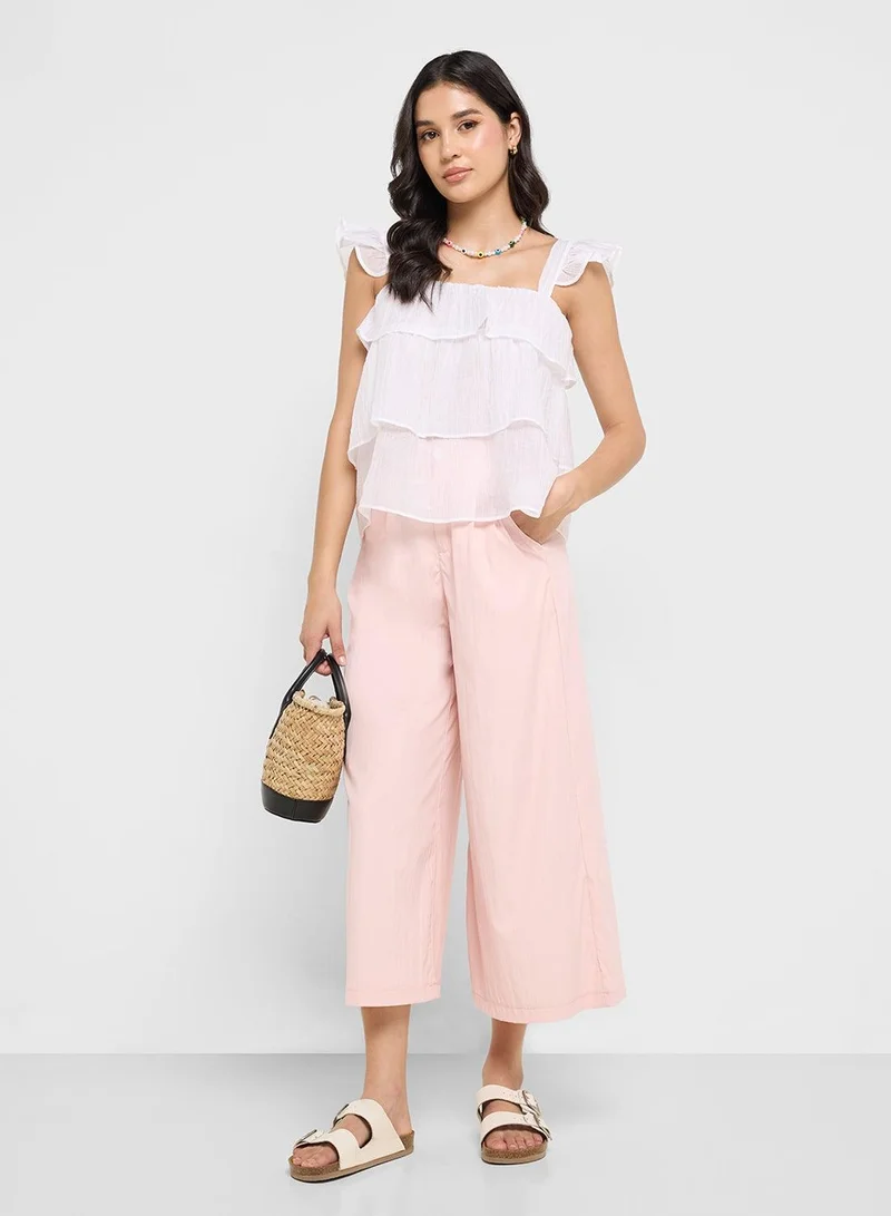 Ginger  Pleated Wide Leg Culottes for Women | Best Price UAE