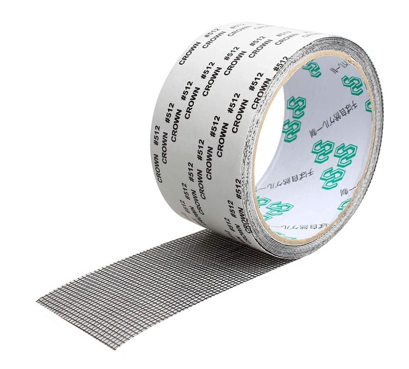 Inllex Premium Window Screen Repair Tape - Heavy-Duty Fiberglass Mesh Adhesive Roll - Durable Waterproof Insect-Proof Netting Patch for Screen Doors, Windows & Tents (Sleek High-Permeability White Space-Saving Profile) - Manual Household Maintenance Convenience & Property Asset Management Template