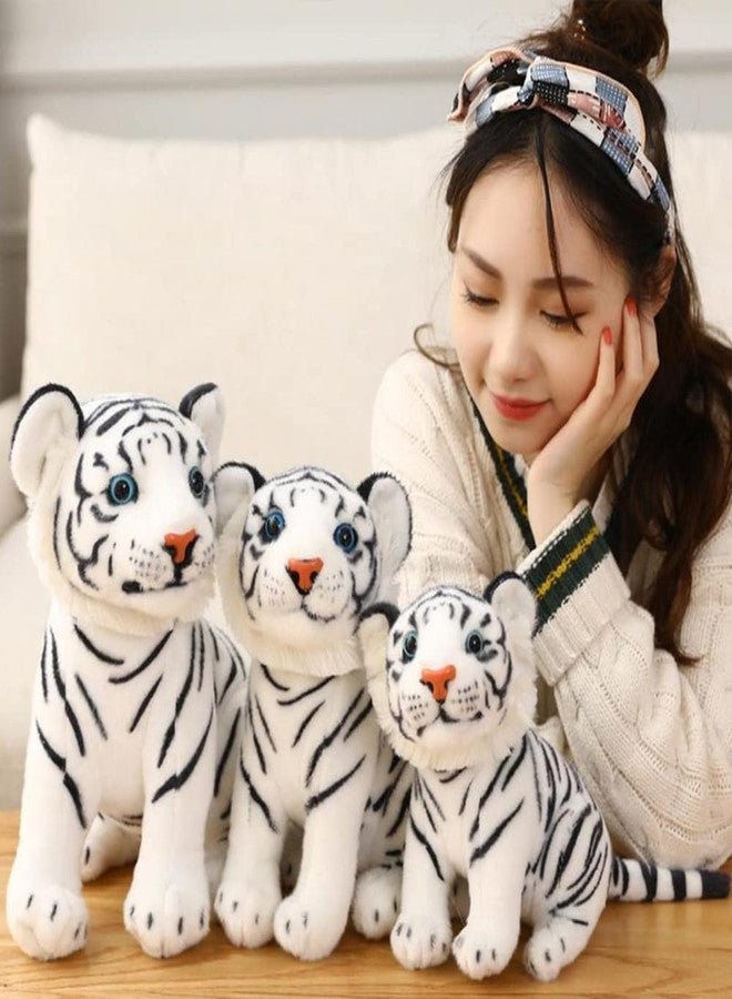 Tickles Siberian White Tiger Soft Stuffed Plush Animal Toy for Kids Boys & Girls Birthday Gift (Color: White Size: 25 cm) - Image 4