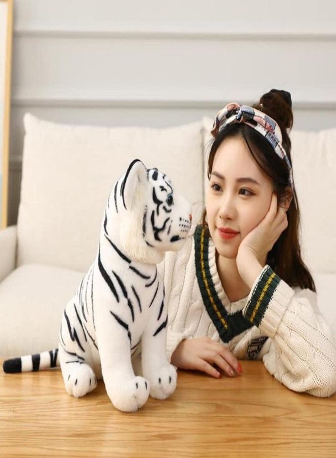 Tickles Siberian White Tiger Soft Stuffed Plush Animal Toy for Kids Boys & Girls Birthday Gift (Color: White Size: 25 cm) - Image 2