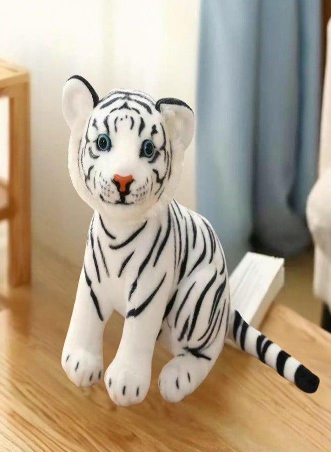 Tickles Siberian White Tiger Soft Stuffed Plush Animal Toy for Kids Boys & Girls Birthday Gift (Color: White Size: 25 cm) - Image 1
