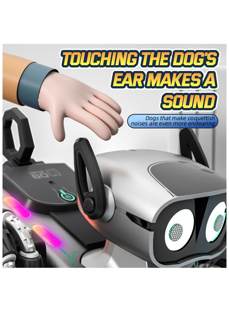 AL RAID Robot Dog, 2.4Ghz RC Dog Stunt RC Car with Music and Lights, 2 Ways Remote Control Robot Toy with 1 Rechargeable Battery, Birthday Gift for 6 7 8 9 10 11 12 Years Old - Image 5