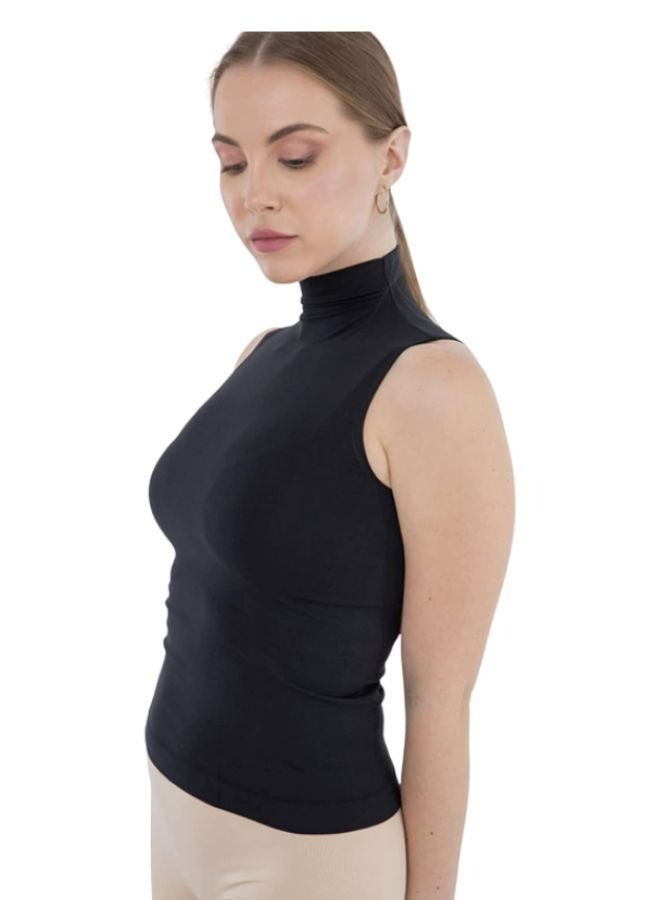 Carina T-shirt with collar and sleeveless  - Image 1