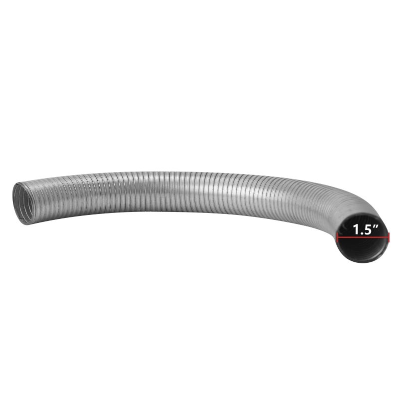 Piclafe 1.5" x 16.5" Length Universal Stainless Steel Exhaust Flex Pipe, 1.5 Inch Flexible Exhaust Pipe - Image 3