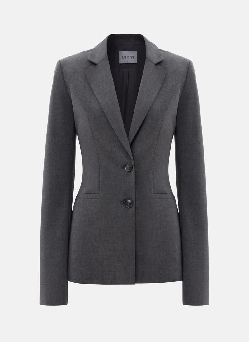 Lichi Fitted jacket in suiting fabric