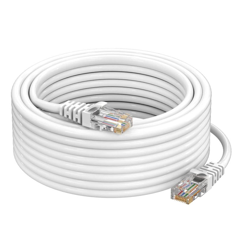 Sounce Cat6 Ethernet Cable LAN Network Cable 305 Meter Long High-Speed Cable for CCTV PC Router Switch and Networking Best Reliability Stable Connection Durable Long-Lasting Material (White)