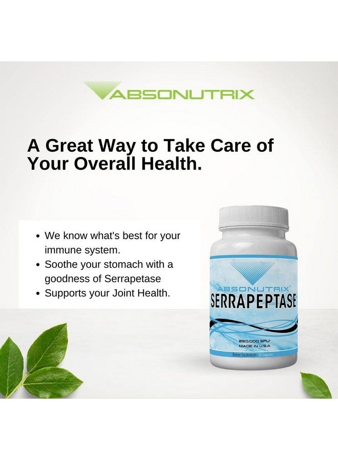 Absonutrix Serrapeptase 250,000 Units serratiopeptidase antioxidant 60 Vegetable Capsules Made in USA - Image 3