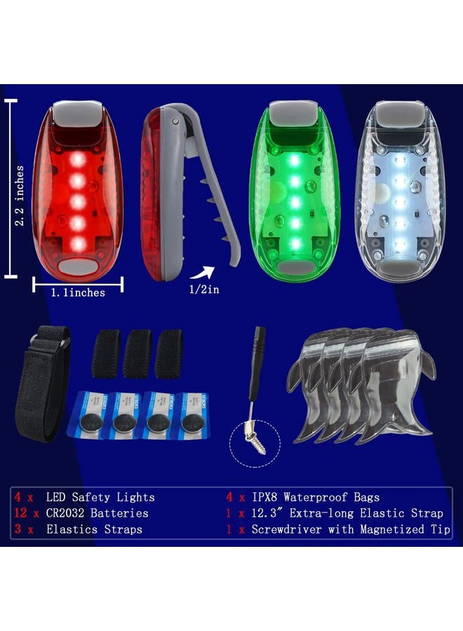 Amzonly 4pcs Navigation lights for boats kayak, LED Safety Light, 3 Types Flashing Mode, Easy Clip-On Kit for Boat Bow, Stern, Mast, Paddles, Pontoon, Kayaking Accessories, Yacht, Red Green White… - Image 4