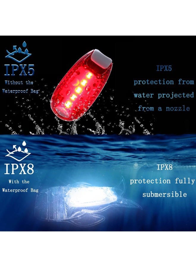 Amzonly 4pcs Navigation lights for boats kayak, LED Safety Light, 3 Types Flashing Mode, Easy Clip-On Kit for Boat Bow, Stern, Mast, Paddles, Pontoon, Kayaking Accessories, Yacht, Red Green White… - Image 3