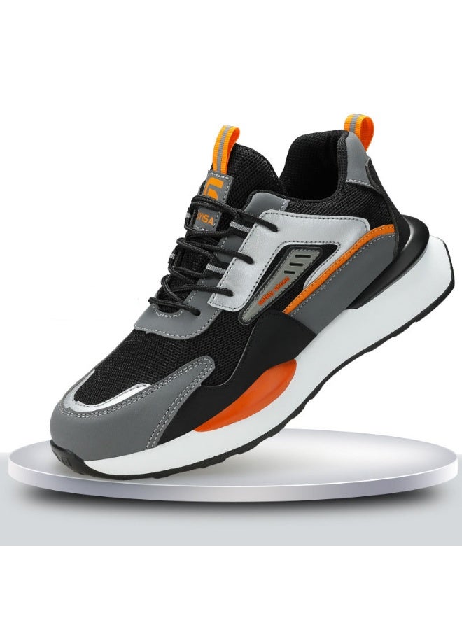 NIBEMINENT Indestructible Shoes Men Work Sneakers Light Security Boots Men Puncture-Proof work Boots Steel Toe Shoes - Image 1