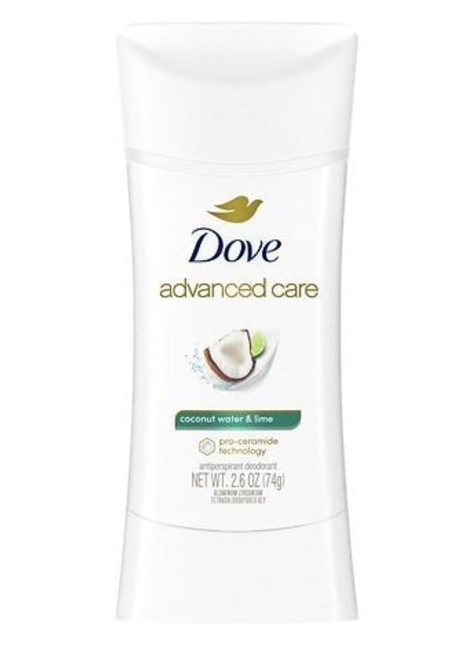 Dove Advanced Care Antiperspirant Stick for Women 48H Sweat And Odour Protection Coconut Water &  Lime Scent With Pro-Ceramide Technology 74 G - Image 2