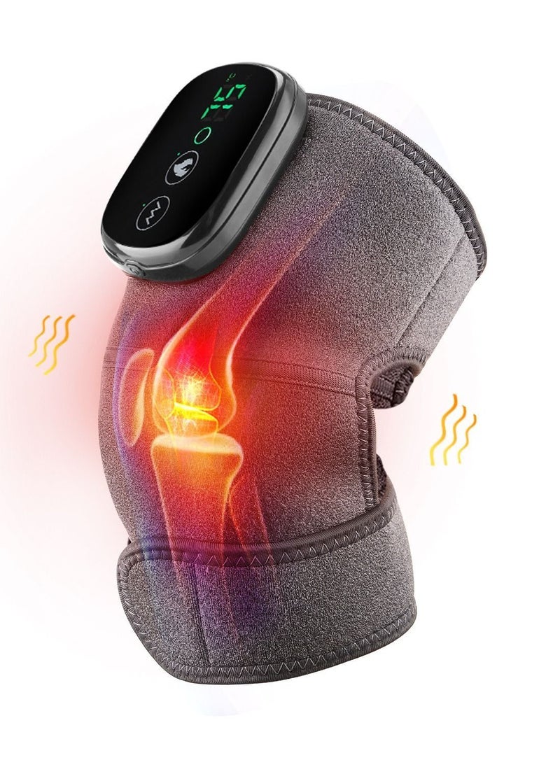 Generic Electric Heating Knee Massager Joint Physiotherapy Elbow Knee Pad Shoulder Pad Vibration Massage Pain Relief  - Image 1