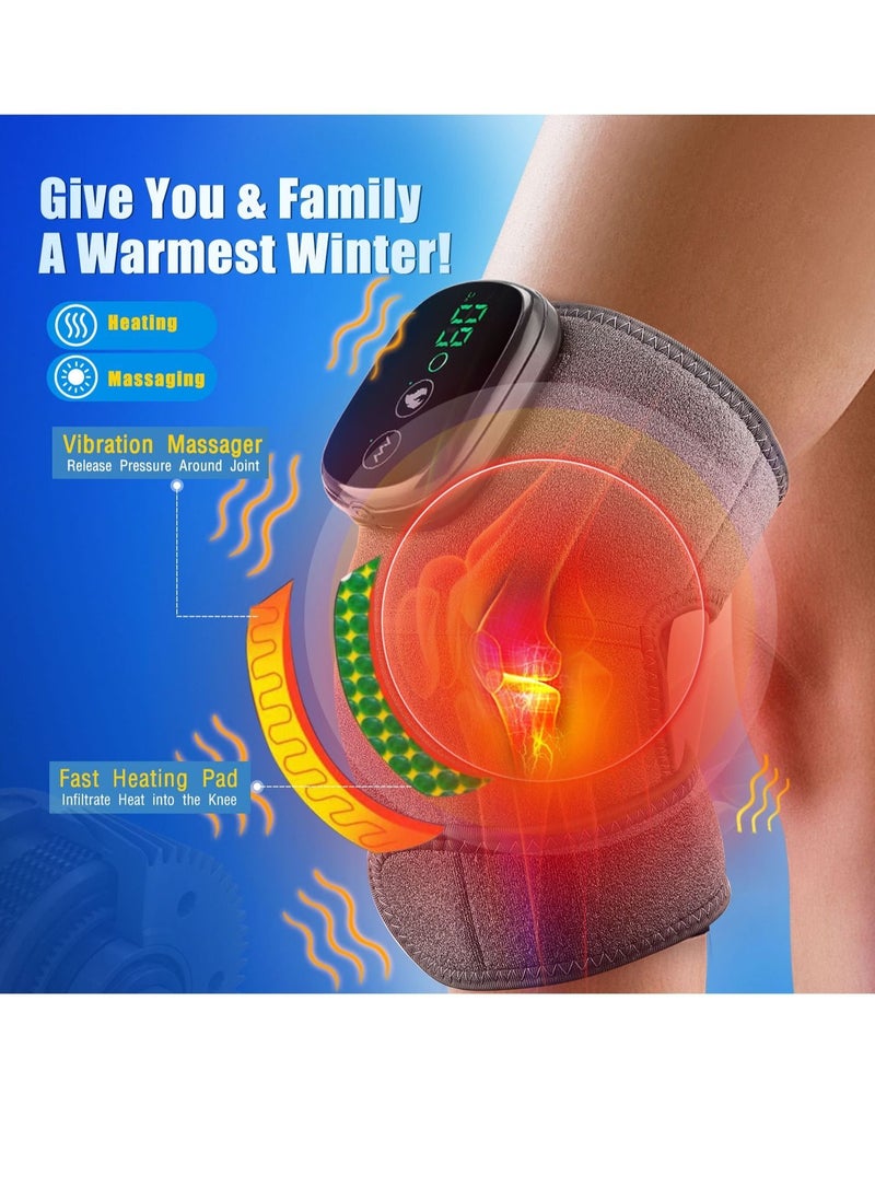 Generic Electric Heating Knee Massager Joint Physiotherapy Elbow Knee Pad Shoulder Pad Vibration Massage Pain Relief  - Image 4