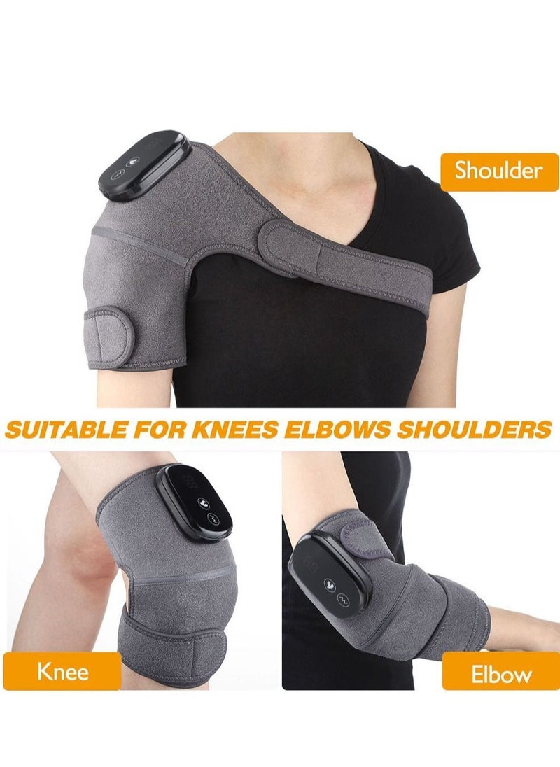 Generic Electric Heating Knee Massager Joint Physiotherapy Elbow Knee Pad Shoulder Pad Vibration Massage Pain Relief  - Image 3