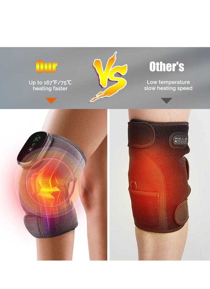 Generic Electric Heating Knee Massager Joint Physiotherapy Elbow Knee Pad Shoulder Pad Vibration Massage Pain Relief  - Image 5