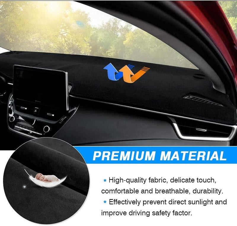 Autorder Indoor outdoor all-purpose fit Compatible with Dashboard Cover Mat Toyota Corolla 2019-2021 2022 2023 Accessories Flannel Dash Cover Nonslip Dashboard Mat Protector Sunshade No Glare Safe silicone build - Image 4
