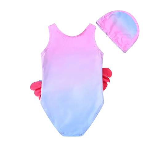 Kimjun Baby Girls One Piece Swimsuit Swimwear Toddler Kid Flamingo Bikini Bathing Suit Sunsuit Rash Guard pinkblue 80 - Image 2