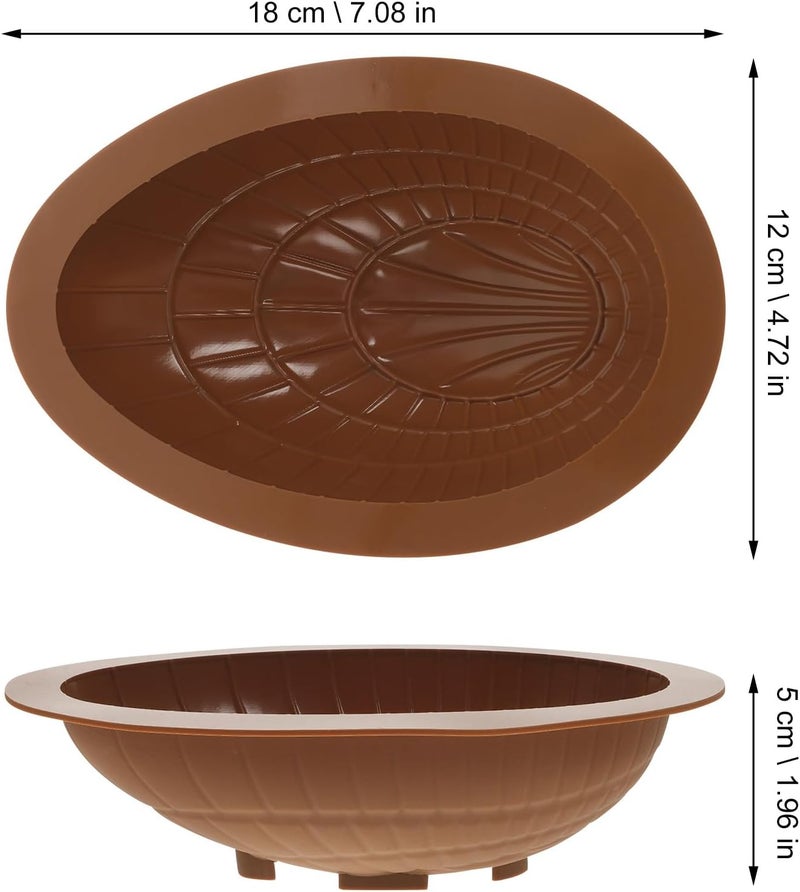Healeved Silicone Easter Egg Mold for Chocolate Candy and Fondant Baking, Egg-shaped Shell Design, Food-grade Non-stick Silicone for DIY Cake and Biscuit Decoration - Image 2