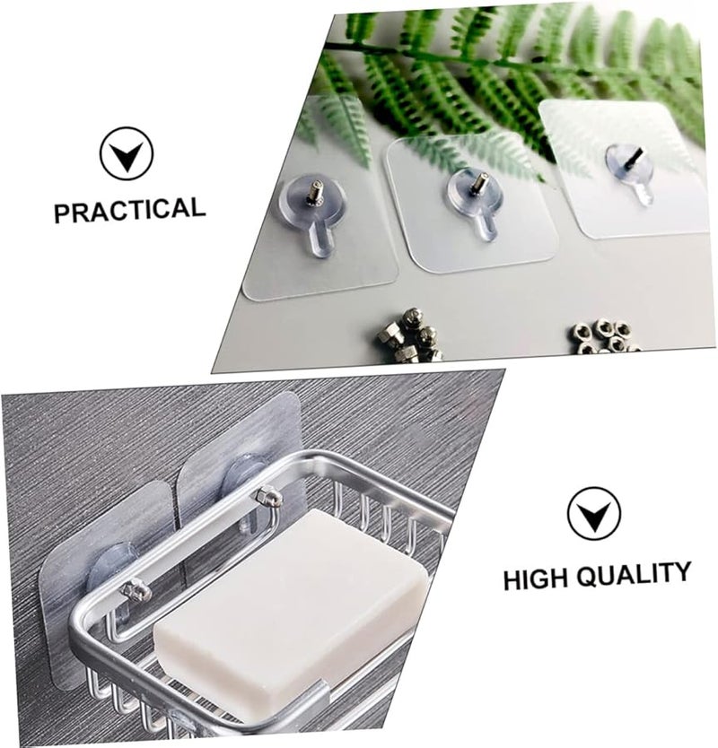 Lifkome 20 قطعة خطافات ذاتية اللصق قابلة للإزالة بدون حفر خطافات الحجم 6X6X0.8 سم - Image 3