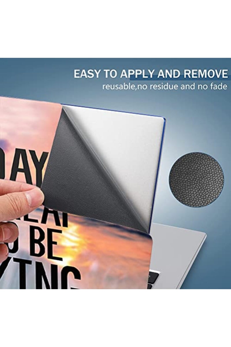 Newplenty Laptop Skin Sticker, 13.3 14 15 15.4 15.6 inch Laptop Skins, Universal Vinyl Decal, Dustproof Scratch Resistant Reusable Cover Protector with Free 2 Wrist Pads (Orange and Gray) - Image 2
