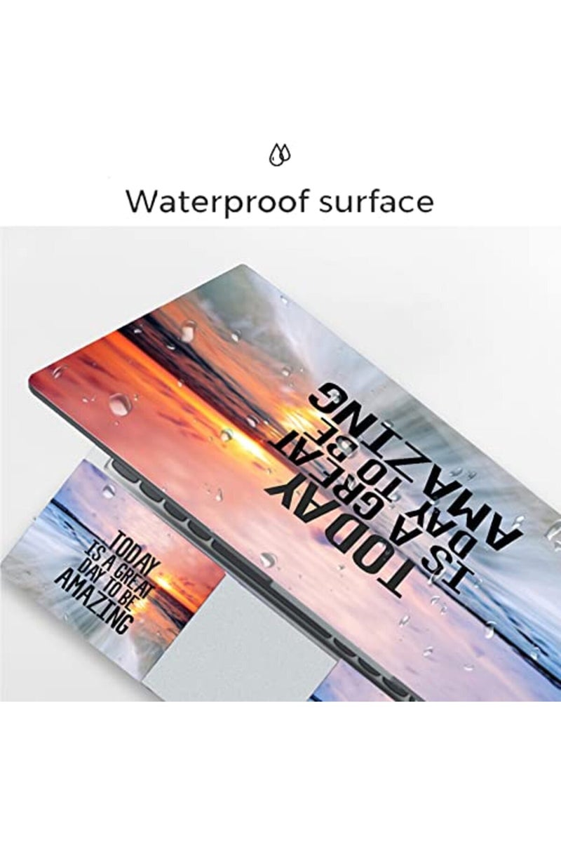 Newplenty Laptop Skin Sticker, 13.3 14 15 15.4 15.6 inch Laptop Skins, Universal Vinyl Decal, Dustproof Scratch Resistant Reusable Cover Protector with Free 2 Wrist Pads (Orange and Gray) - Image 4