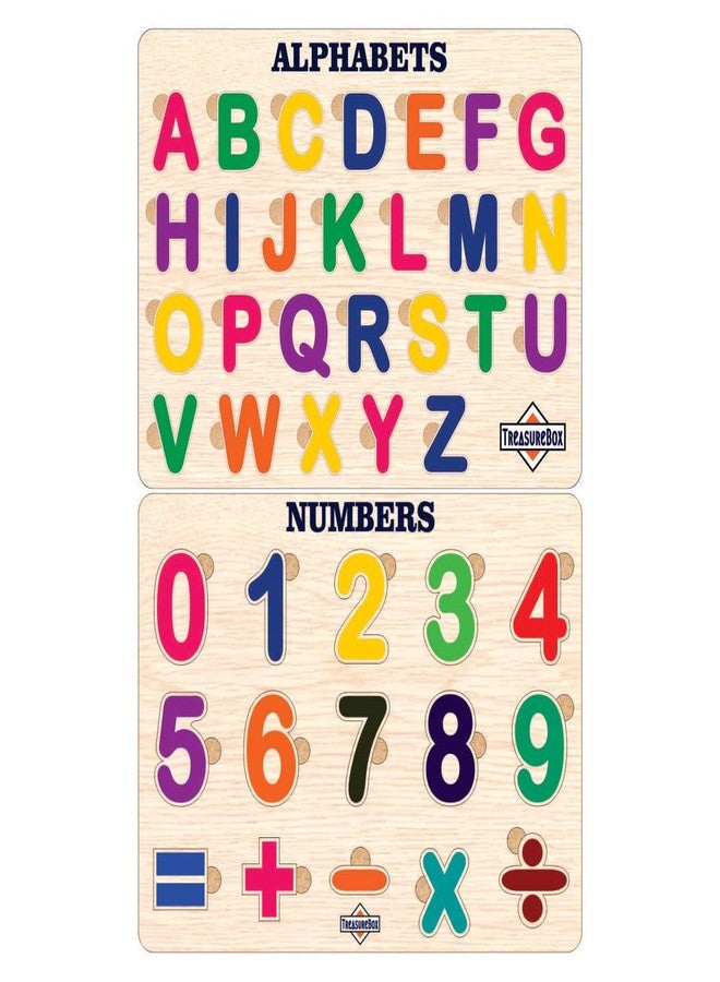 TreasureBox Wooden Puzzle Educational Board Learning Toy Tray for Kids, Size 22x30 cm (AL-NM) - Image 1