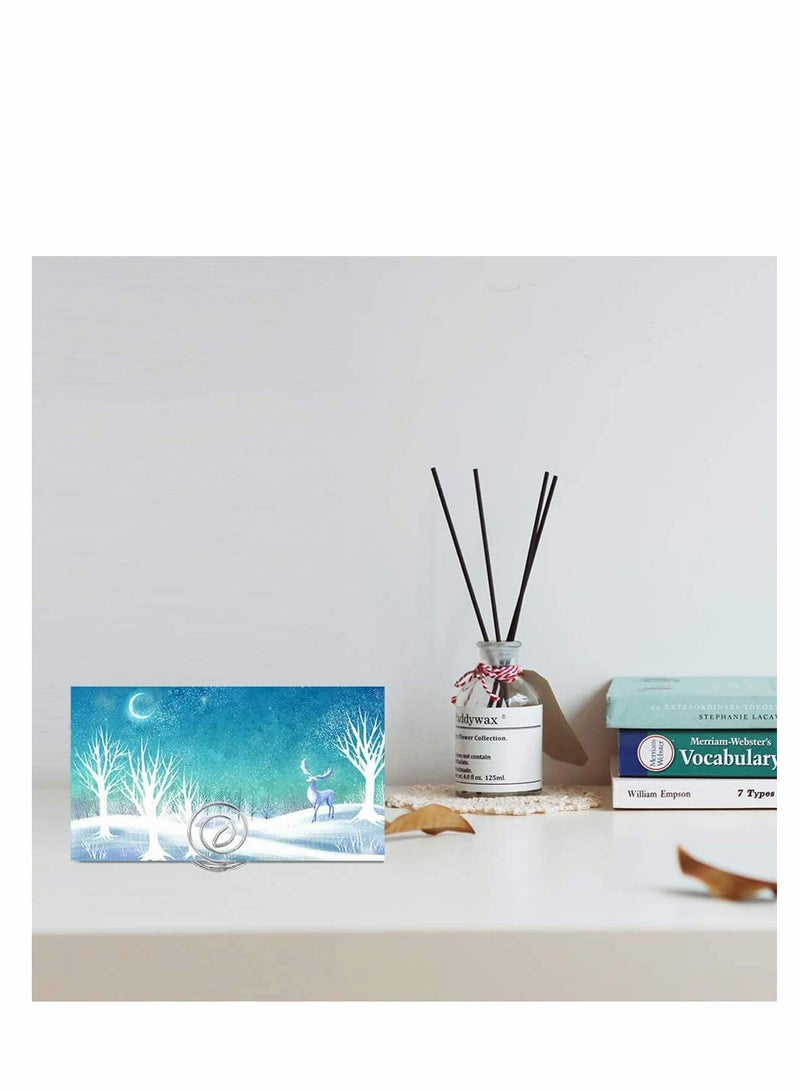 Excefore Place Card Holder for Pictures Paper Note Clip (20 Pieces)- Silver  - Image 2
