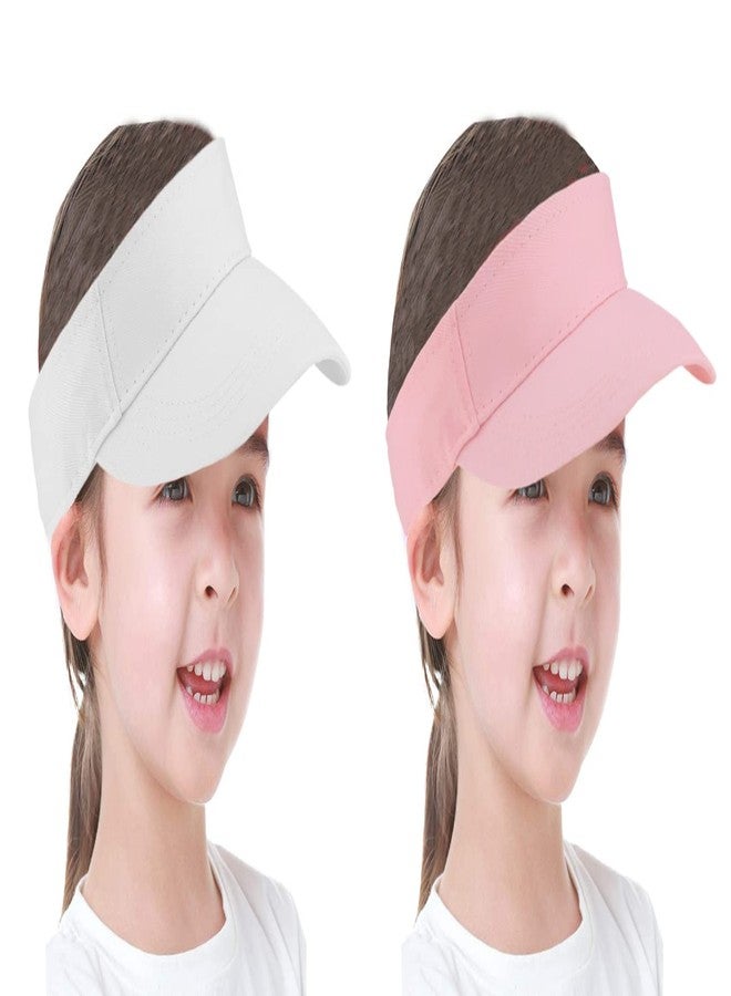 FGSS Toddlers-Cotton-Visor-Hat Adjustable Baby-Girls-Sun-Visor Summer-Beach-Hats Tennis-Sports-Caps for Little Kids 2-6T - Image 1
