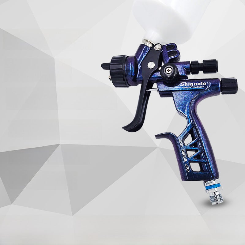 Pot Spray Gun 1.3 Caliber Saigaole Car Topcoat Paint Spray Gun High Atomization 6800 Spray Gun(Chameleon) - Image 2