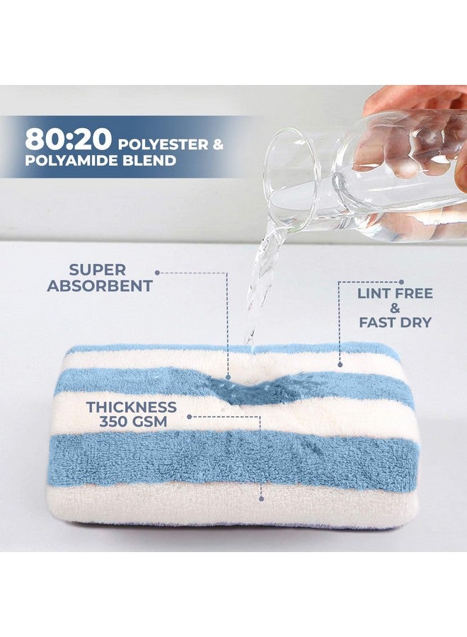 MAXOSHINE Microfiber Towels for Bath Large Size-Super Soft Coral Fleece Bathing Towel with Hook Quick Dry Super Absorbent-Bath Towel for Men and Women-70x140 cm, Blue - Image 2
