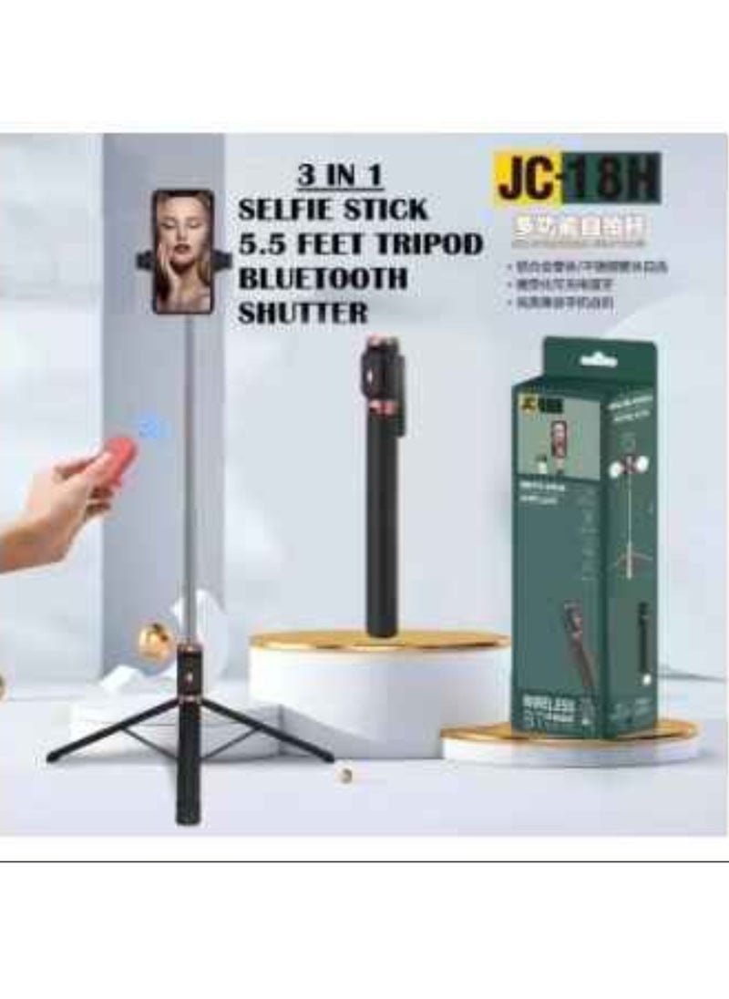 ELTRAZONE - 3 in 1 Selfie Stick 5.5 Feet / 3.6 Feet Tripod with Bluetooth Remote Shutter for android and iphone Tripod for Vlogging Traveling Tiktok Youtube Portable Selfie stick and Tripod - Image 1
