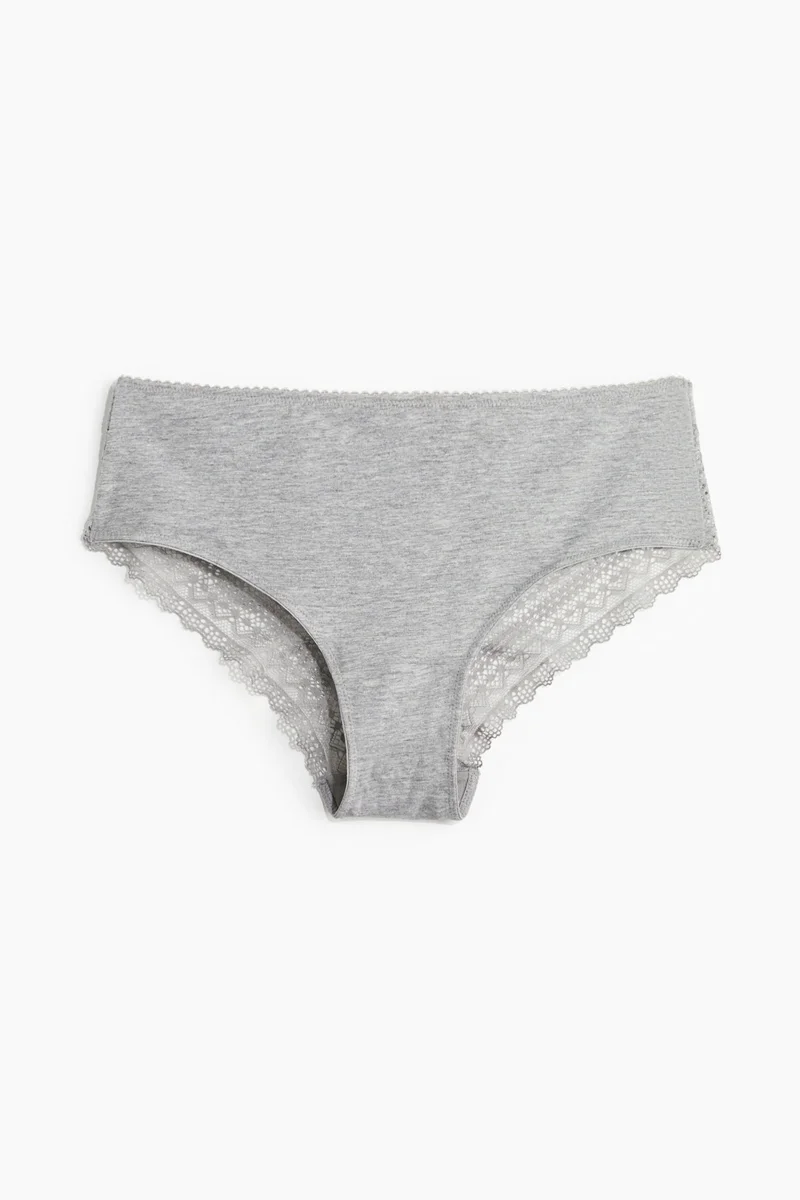 H&M 3-pack cotton and lace hipster briefs