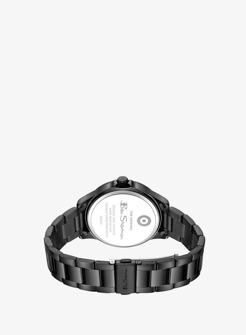 Ben Sherman Westminster Black Dial Gunmetal Stainless Steel Bracelet Analog Watch for Men, 43mm - Image 3