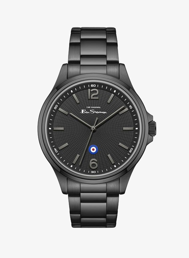 Ben Sherman Westminster Black Dial Gunmetal Stainless Steel Bracelet Analog Watch for Men, 43mm - Image 1