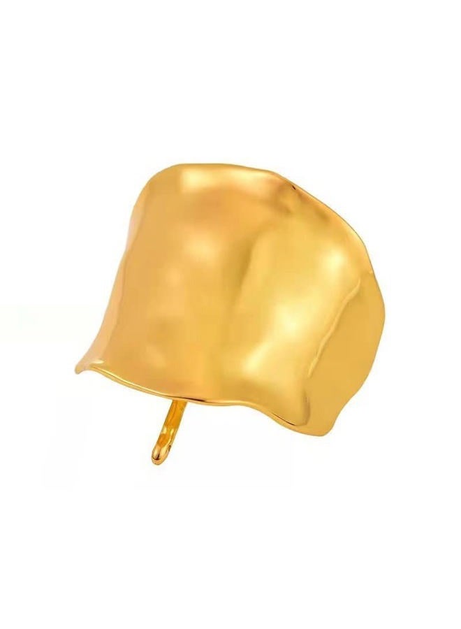 KINFENE 2 Pack Golden Lava High Ponytail Buckle Hair Cuff Metal Dress Up Hair Ring for Long Hair Horsetail Hair Ties Hair Bands Hair Clips - Image 2