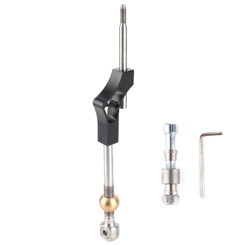 Adjustable Shifter Extender: 3-Screw Secure Fix, Anodized Corrosion-Resistant Surface - Brass Pivot Ball For Smooth Shifting Transmission Shifter Extender For Honda Civic, Honda CRX Manual Transmissio - Image 1