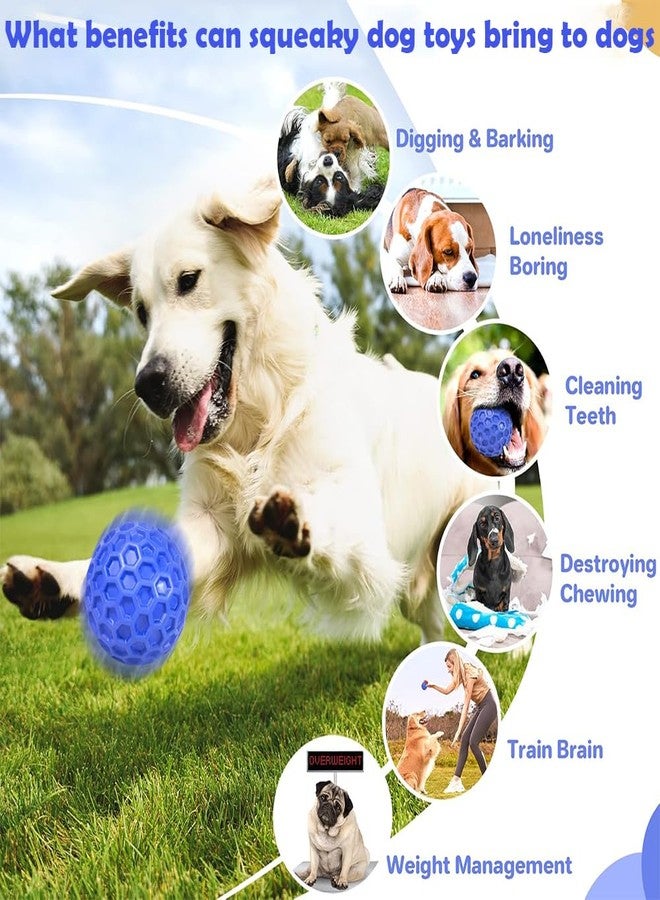 SLAUNT Indestructible Squeaky Dog Ball, Large/Medium Dog Aggressive Chewing,Interactive Dog Toy Relieves Anxiety, Cleans Teeth,Outdoor Waterproof - Image 3