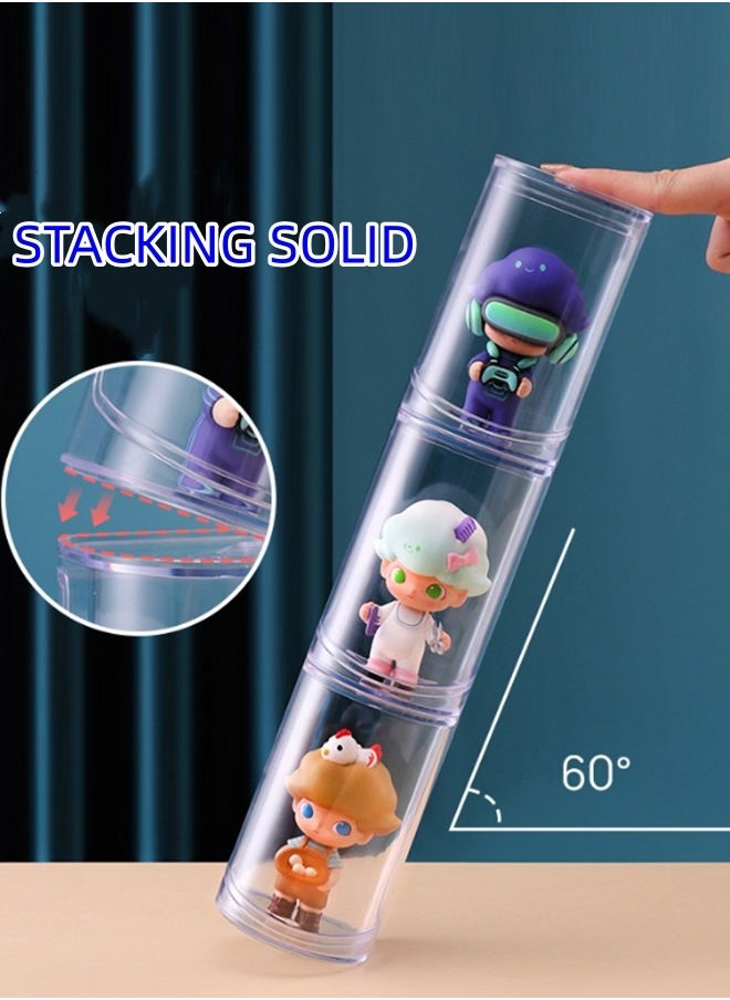 JCB CHIC - Clear Figures Display Case, Display Boxes, Stackable Blind Box for Collectibles-Figures, Assembled Dustproof Storage Organizer Box, for Lego Collectibles Action Figures for Pop Mart(12PCS) - Image 1