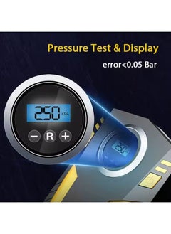 سمارتكس منفاخ هواء رقمي كهربائي صغير لإطارات السيارة مزود بإيقاف تلقائي وإضاءة LED 12 فولت مضخة هواء محمولة سريعة للسيارة والدراجة النارية ومرتبة هوائية كروية  - Image 5