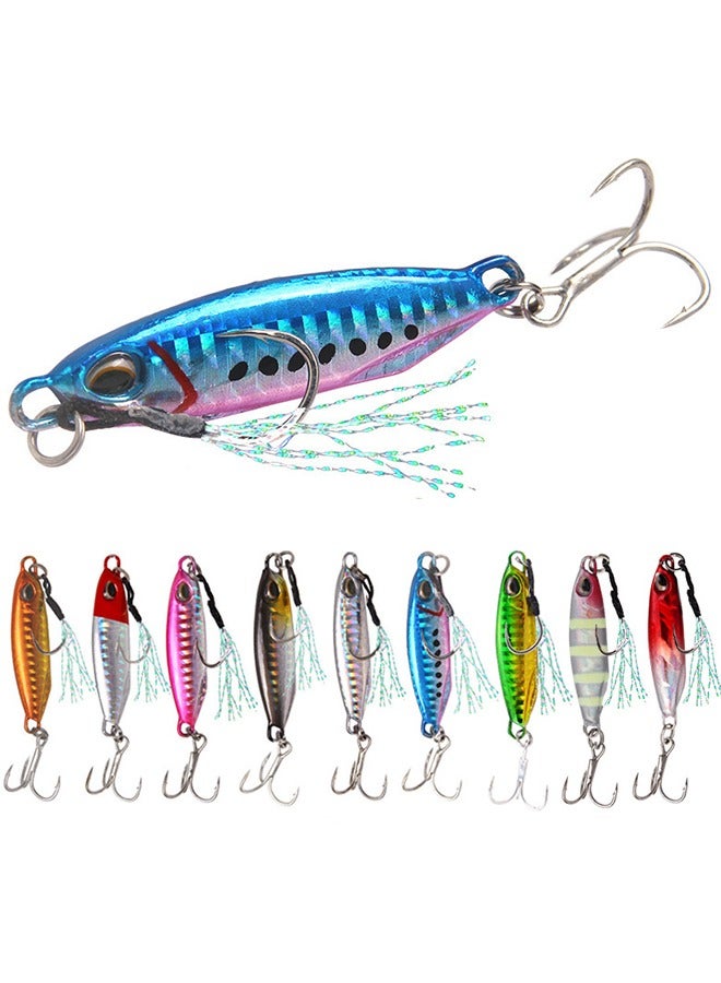 Generic 9 Pack Fishing Lures Hard Baits, 3D Eyes Minnow Fishing Lures Crankbait, Swimbait Fishing Tackle Lure Kit for Freshwater/Saltwater/Topwater, Bass, Trout, Walleye, Redfish (16g)  - Image 1