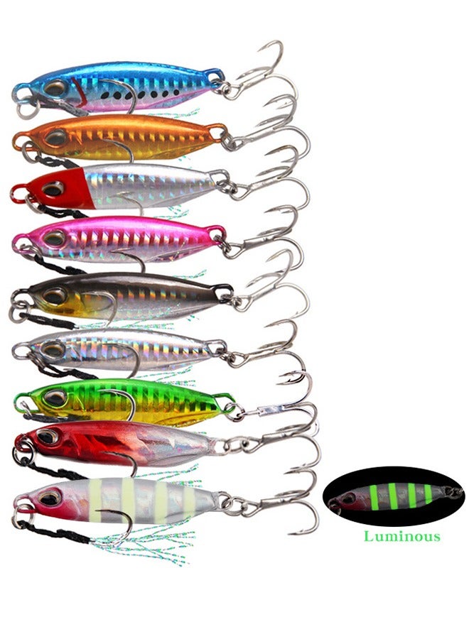 Generic 9 Pack Fishing Lures Hard Baits, 3D Eyes Minnow Fishing Lures Crankbait, Swimbait Fishing Tackle Lure Kit for Freshwater/Saltwater/Topwater, Bass, Trout, Walleye, Redfish (16g)  - Image 3